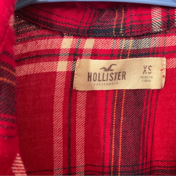 Hollister Red Flannel Button Up Shirt - Picture 3 of 3